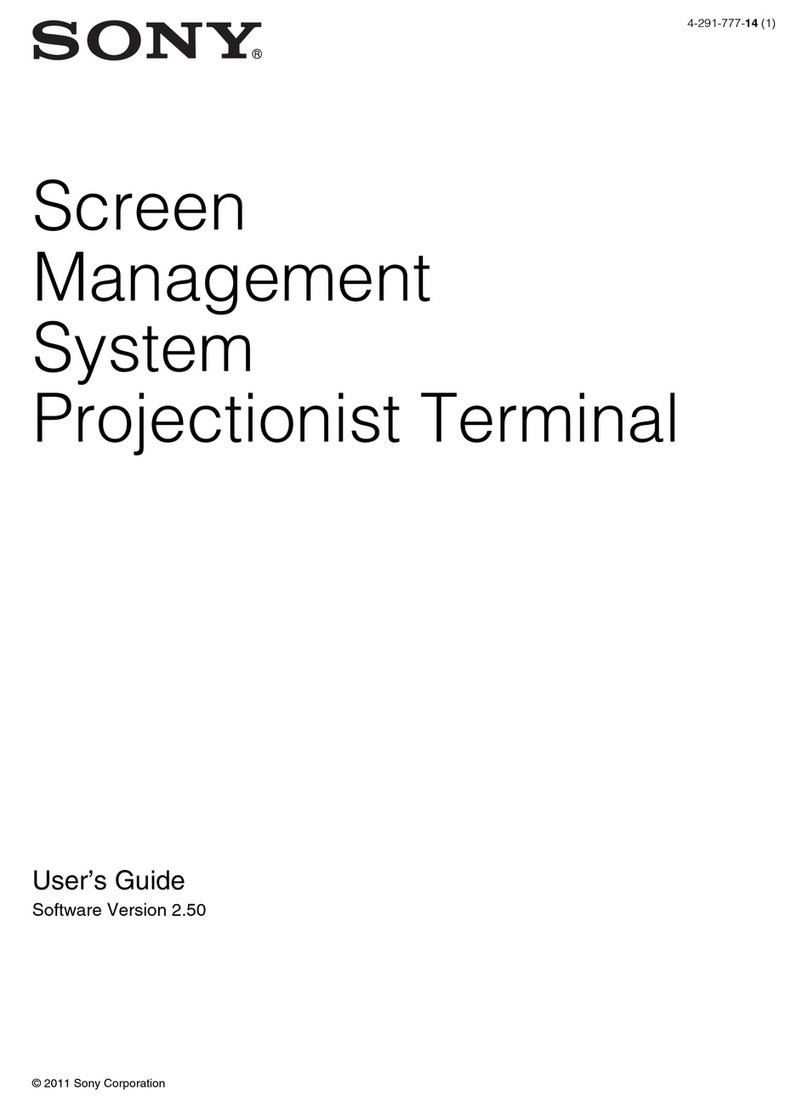 Sony Screen Management System User manual