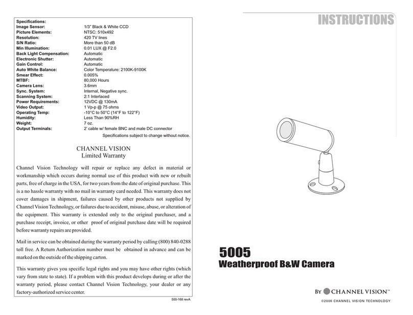 Channel Vision 5005 User manual