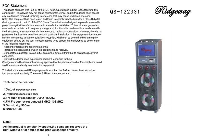Ridgeway QS-122331 manual