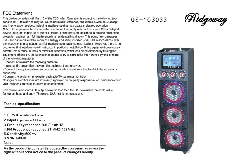 Ridgeway QS-103033 manual