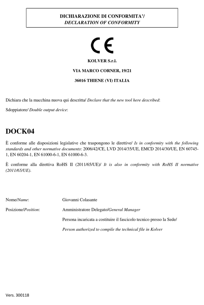 Kolver DOCK04 Operator's handbook