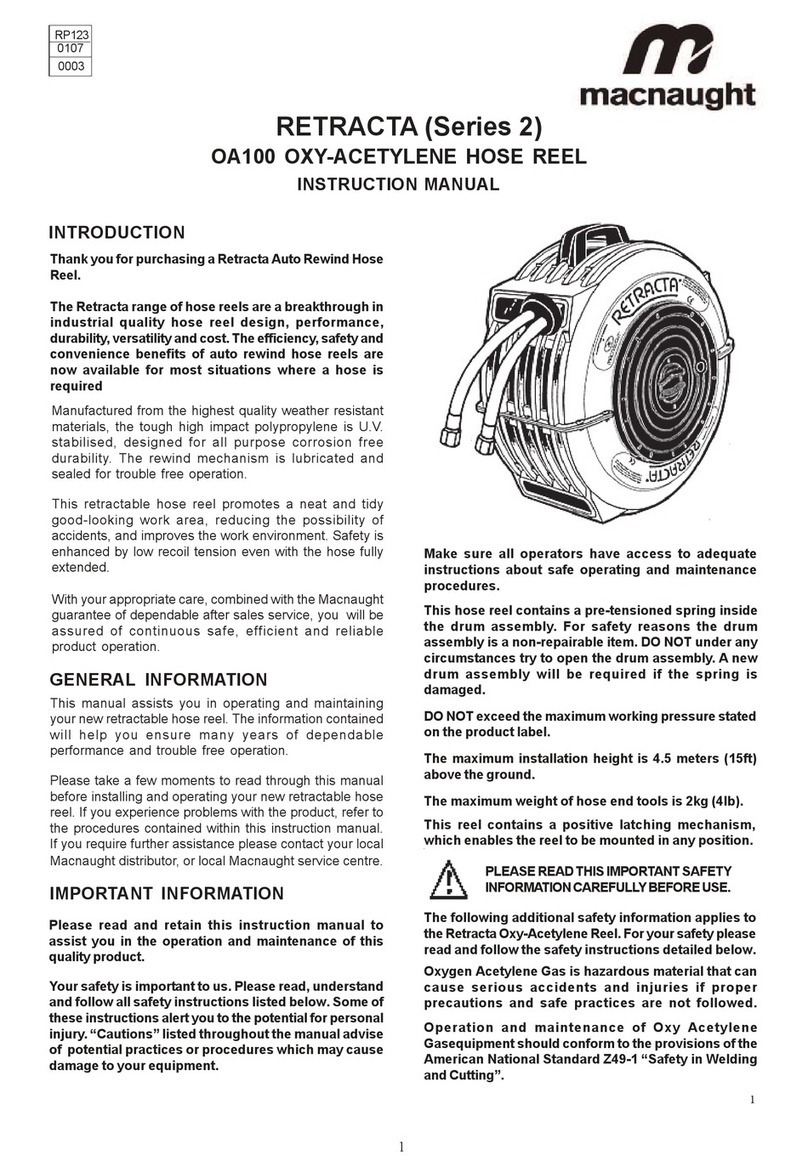 Macnaught RETRACTA Series 2 OA100 User manual