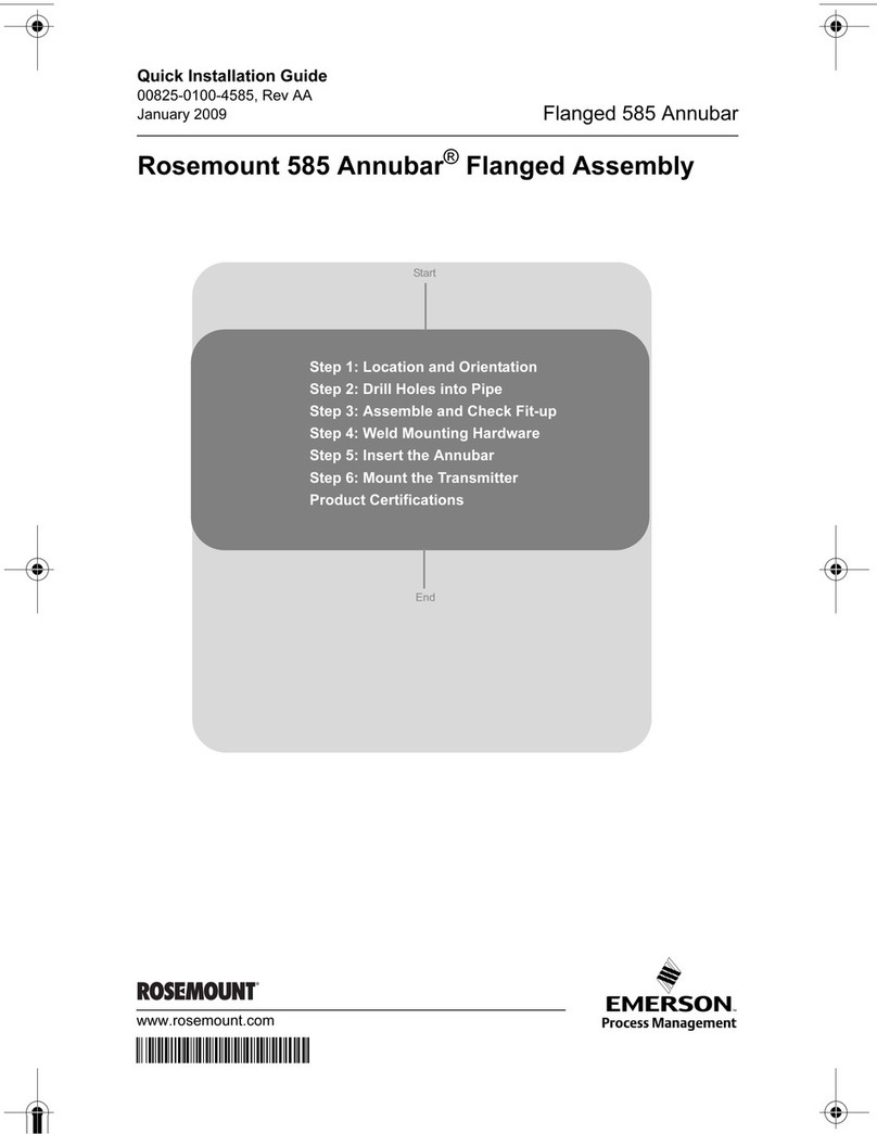 Emerson Rosemount 585 Annubar User manual