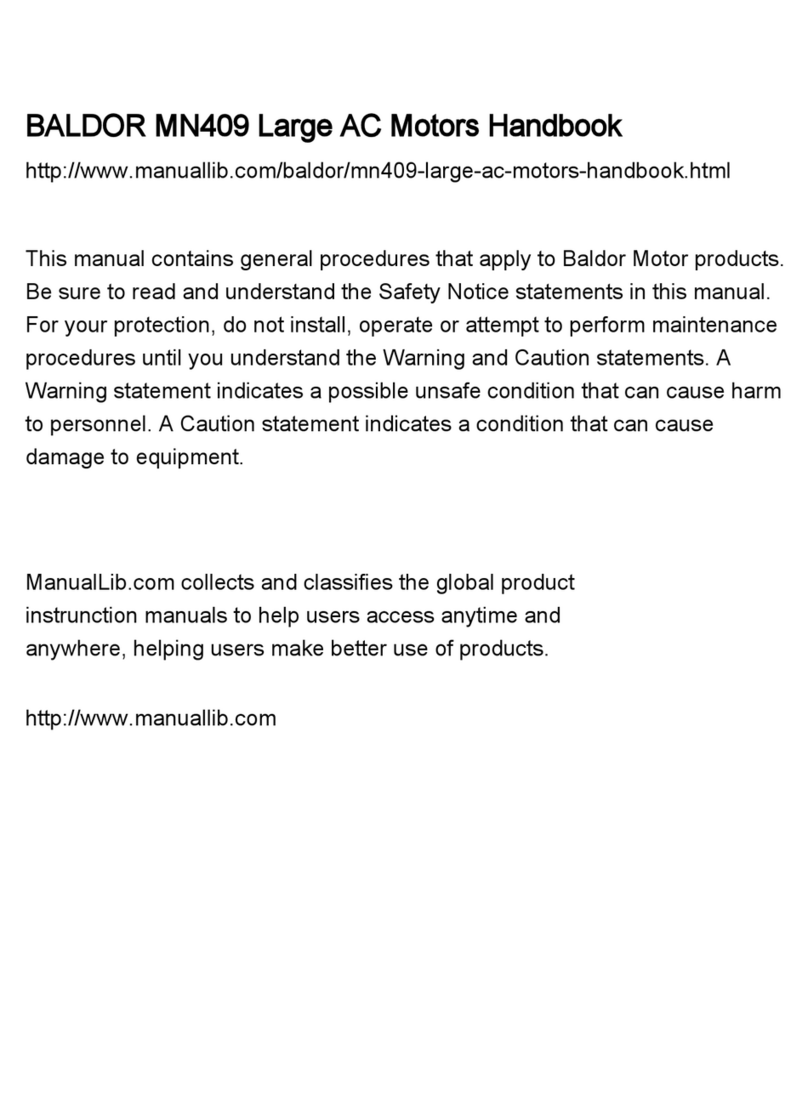 Baldor Global TEFC Series Installation & operating manual