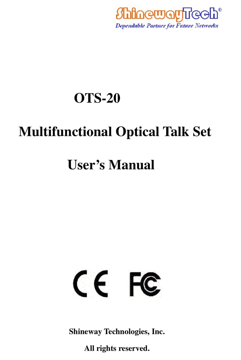 Shineway Tech OTS-20 Series user manual