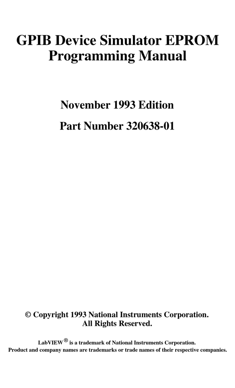 National Instruments GPIB Device Simulator EPROM Owner's manual National Instruments GPIB Device Simulator EPROM Owner's manual