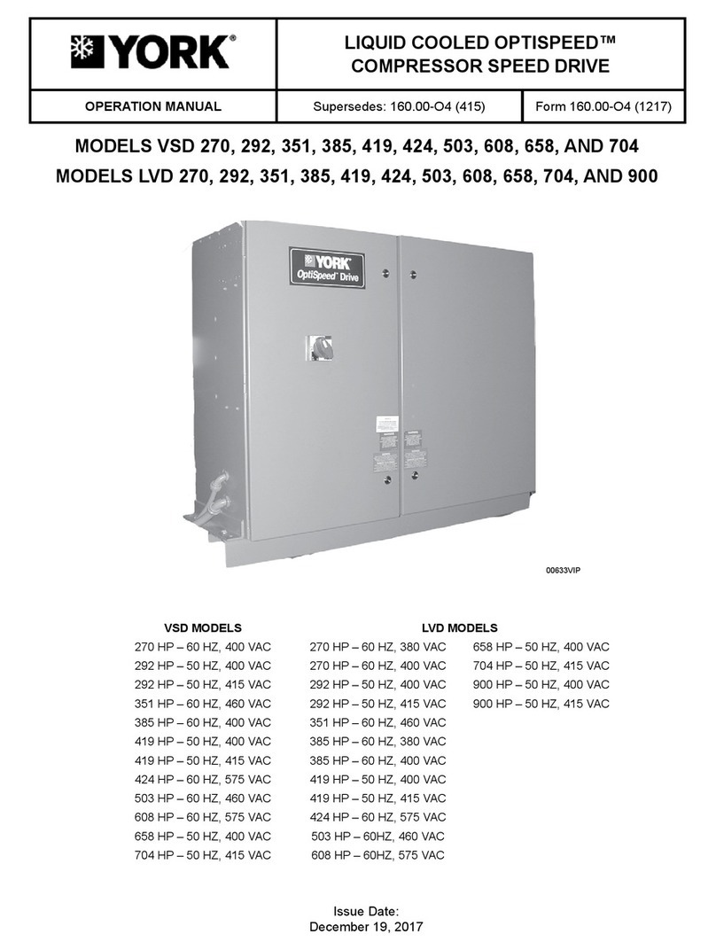 York VSD 270 Operation manual