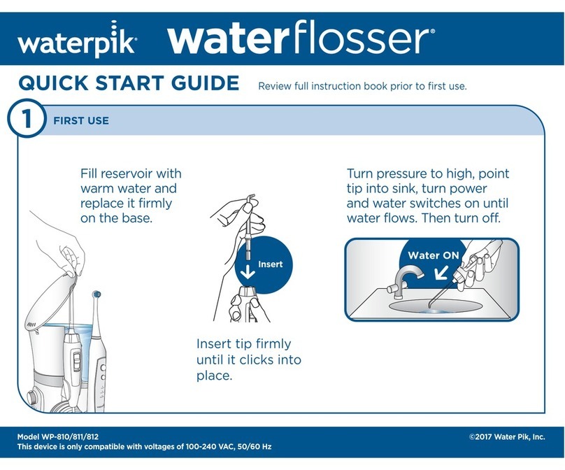 Waterpik Waterflosser WP-810 quick start guide