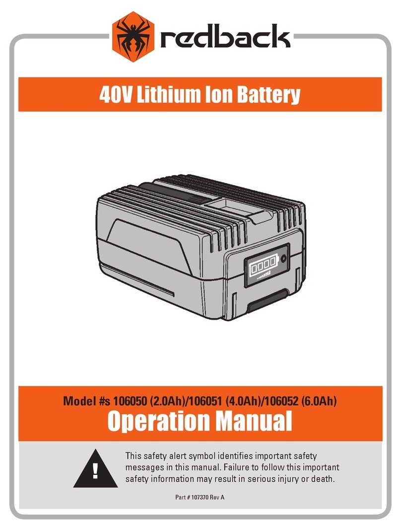 Redback 106050 Operation manual