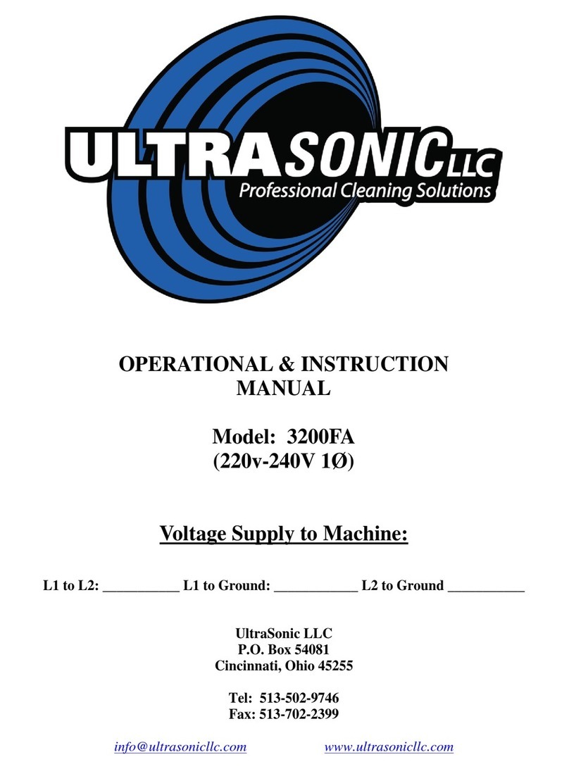 Ultrasonic Ultra 3200FA Operational Instruction Manual