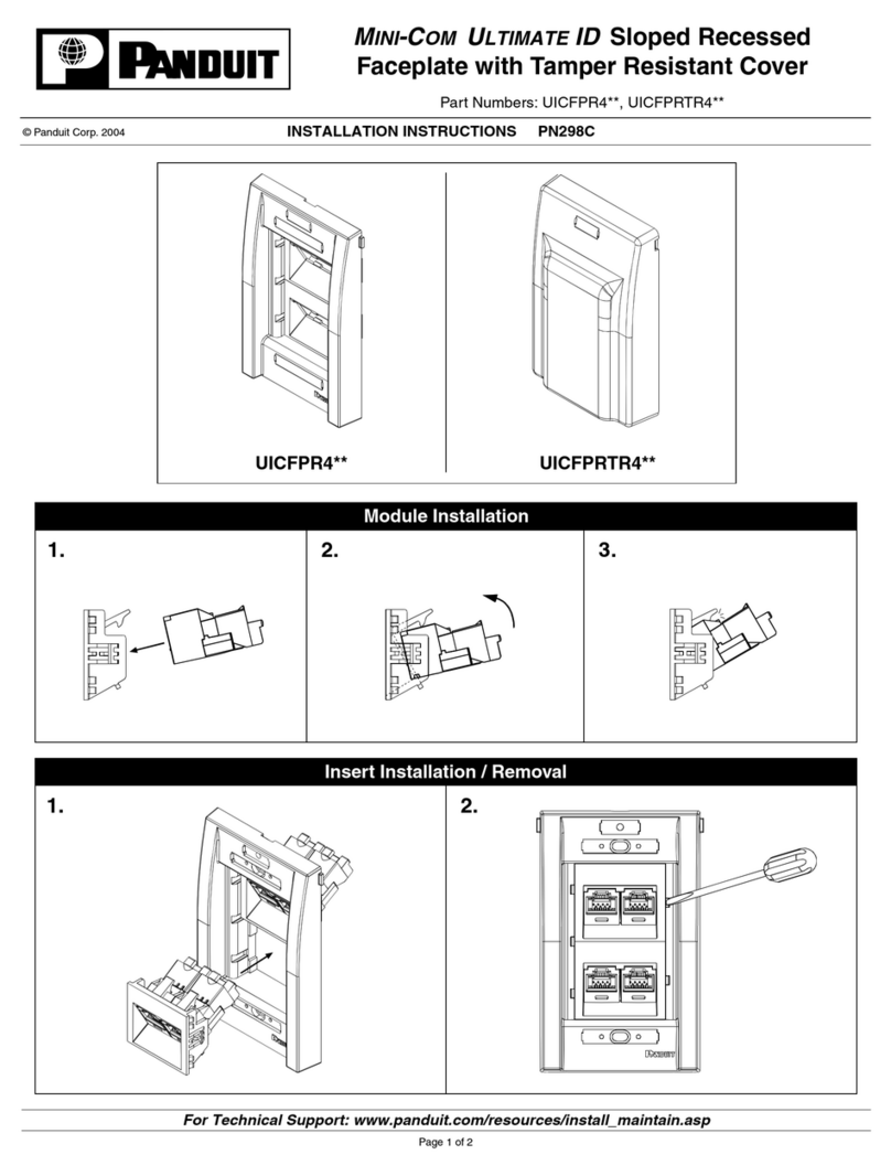 Panduit UICFPR4 Series User manual