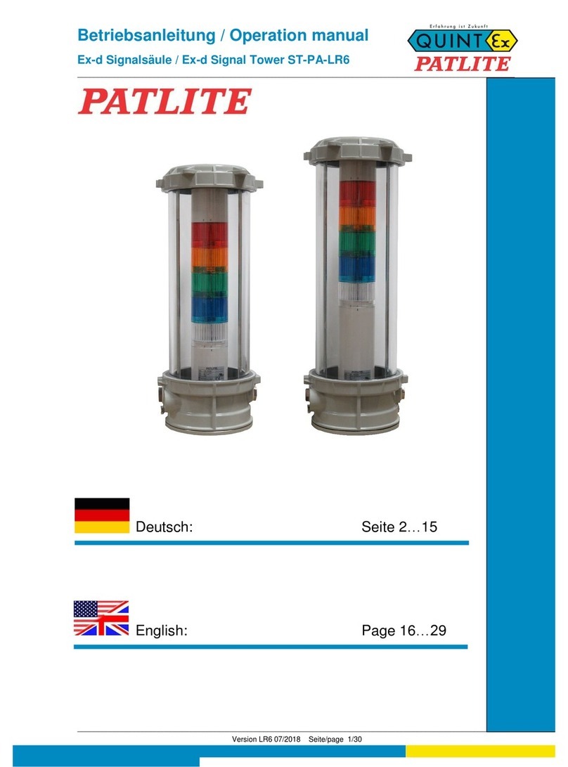 Patlite ST-PA-LR6 series User manual Patlite ST-PA-LR6 series User manual