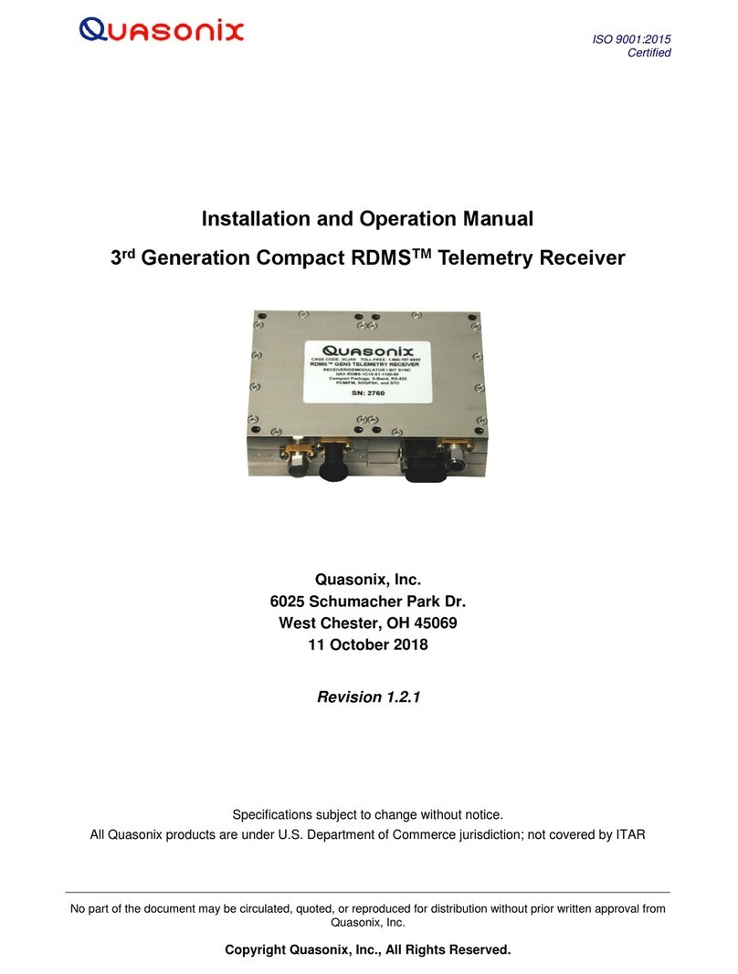 Quasonix 3rd Generation RDMS 2760 User manual
