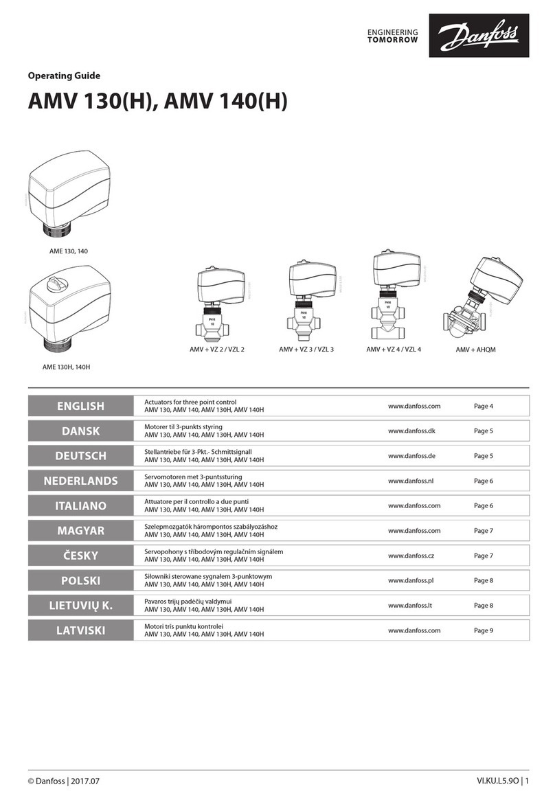 Danfoss AMV 130 operating guide