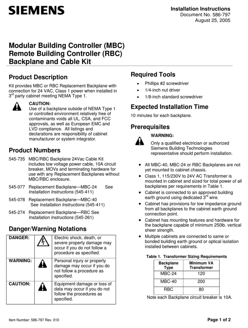 Siemens RBC User manual Siemens RBC User manual