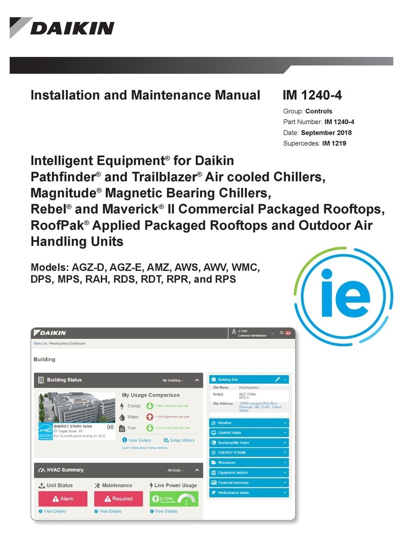 Daikin AGZ-D Installation and maintenance manual Daikin AGZ-D Installation and maintenance manual