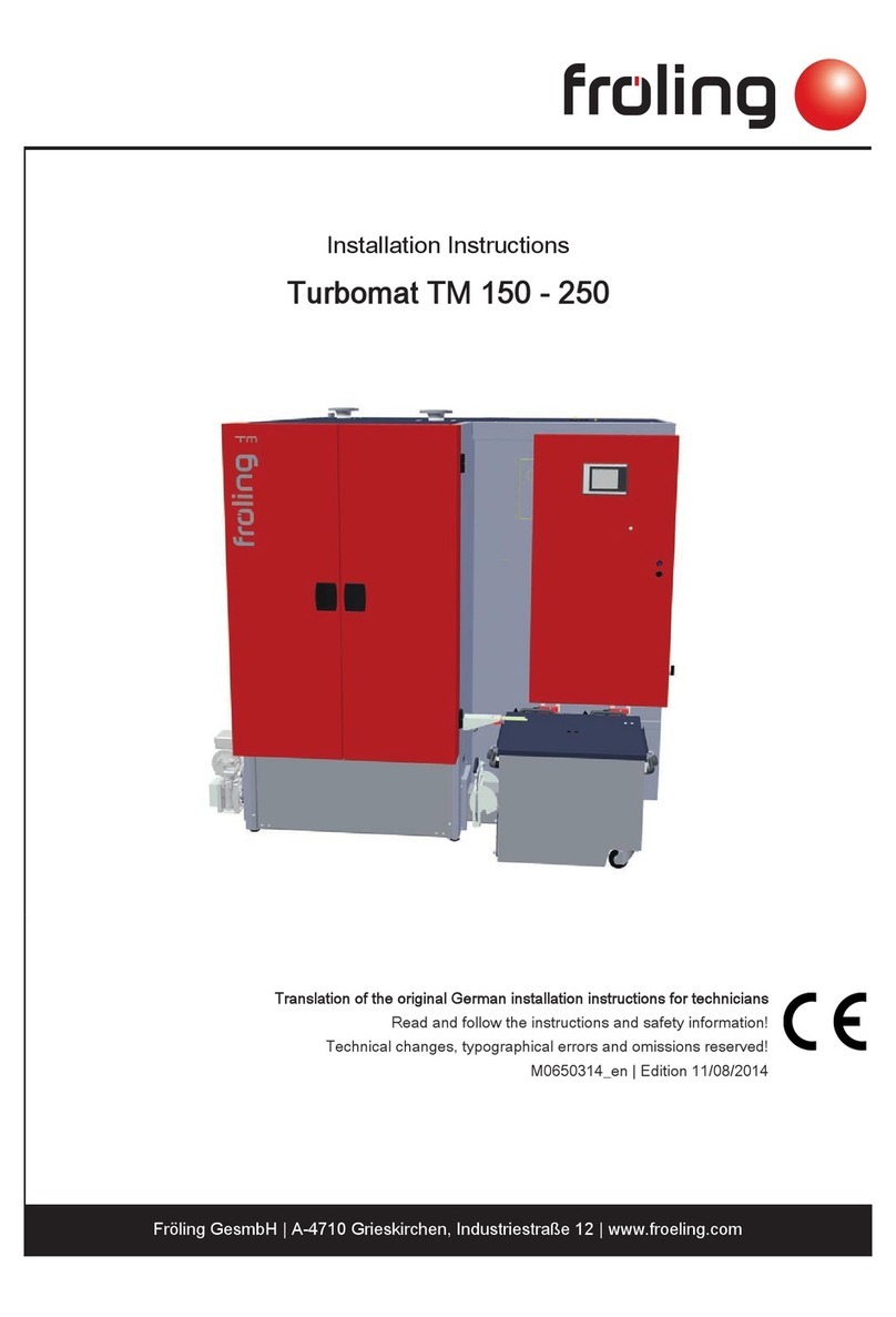 Froling Turbomat TM 250 installation instructions Froling Turbomat TM 250 installation instructions