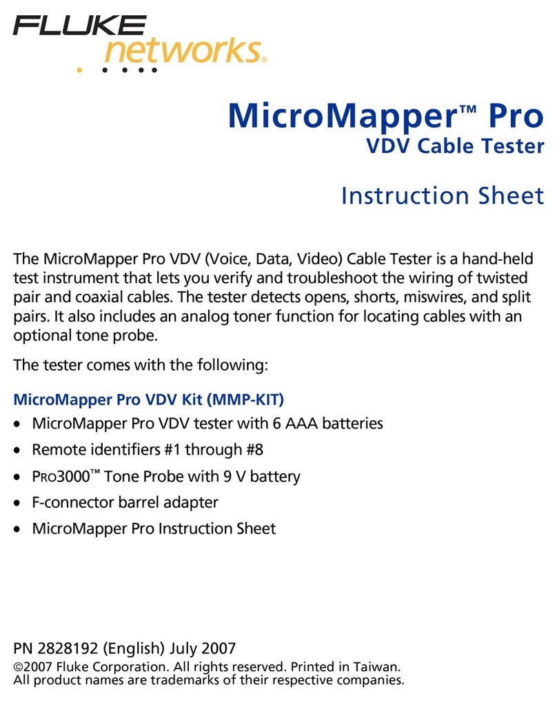 Fluke MicroMapper Pro User manual Fluke MicroMapper Pro User manual