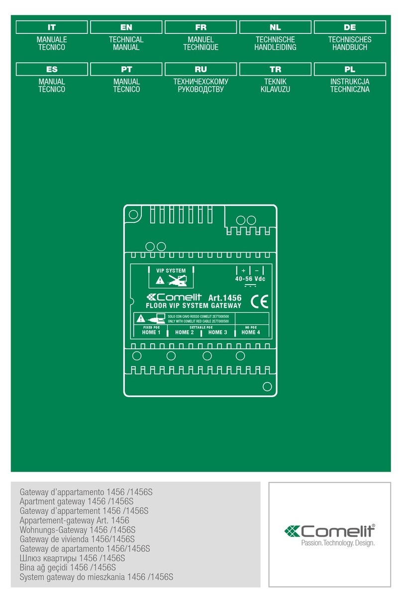 Comelit 1456 Technical manual