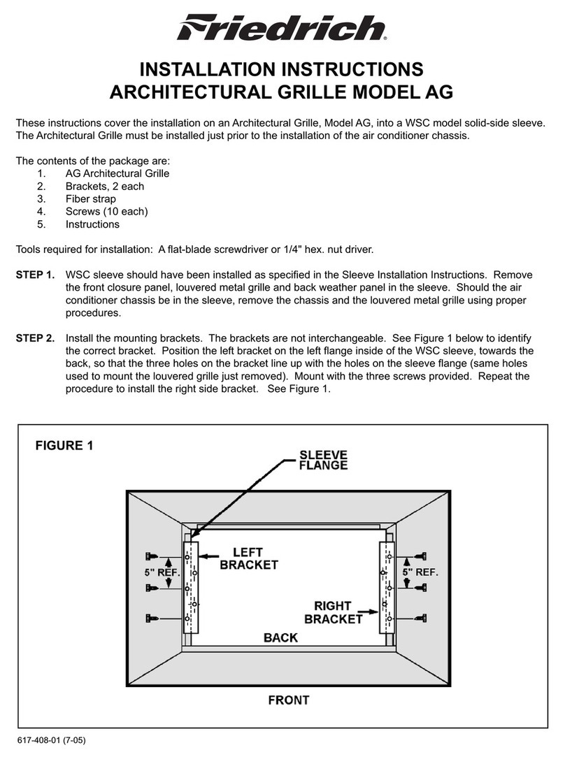 Friedrich AG installation instructions Friedrich AG installation instructions