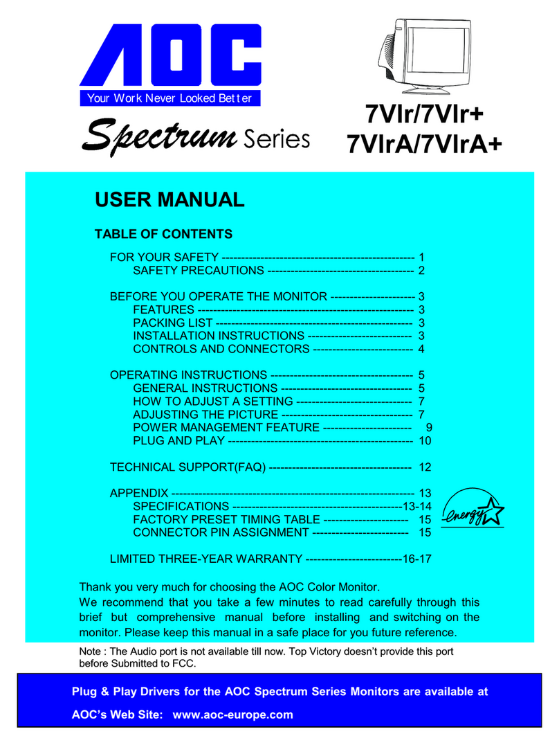 AOC 7VIR User manual