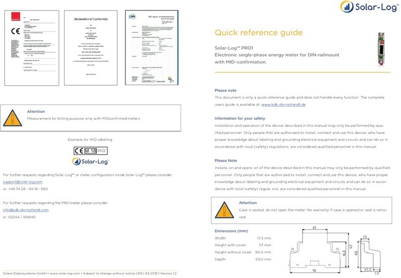 Solar-Log PRO1 Quick reference guide