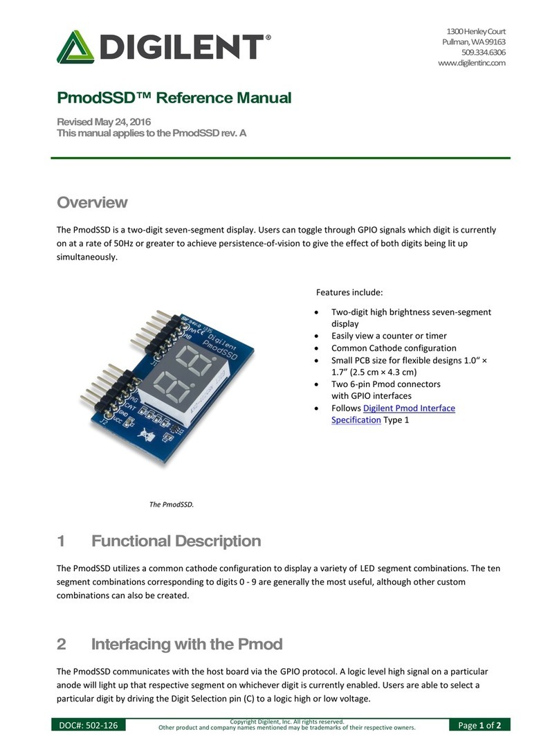 Digilent PmodSSD User manual