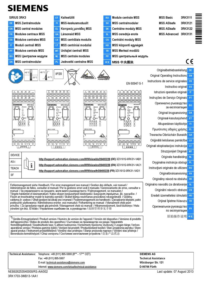Siemens SIRIUS 3RK3 User manual