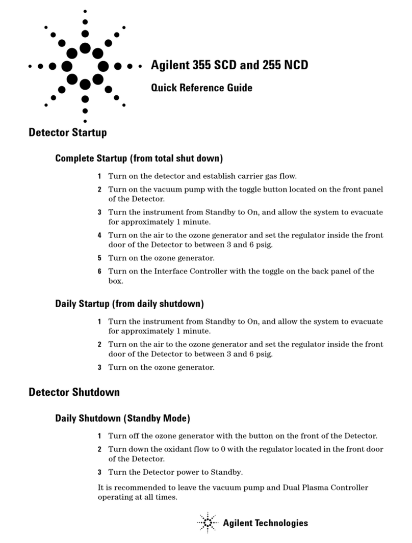 Agilent Technologies 355 SCD Quick reference guide Agilent Technologies 355 SCD Quick reference guide