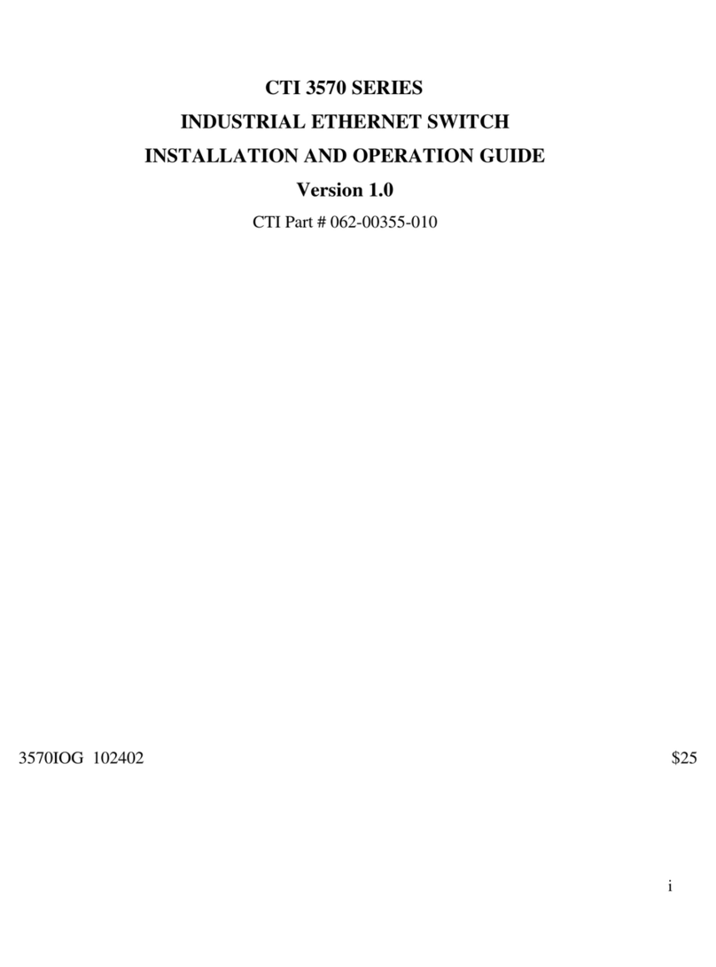 Control Technology Inc. CTI 3570 Series Installation and operation guide
