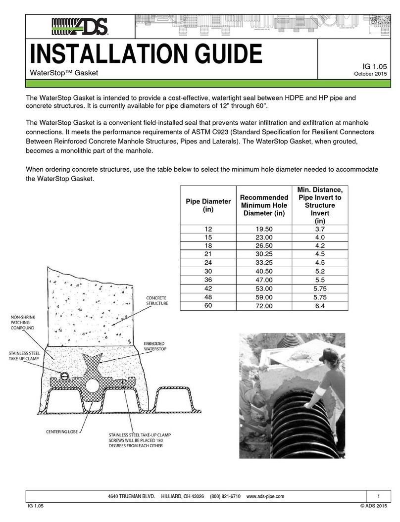 ADS WaterStop Gasket installation guide