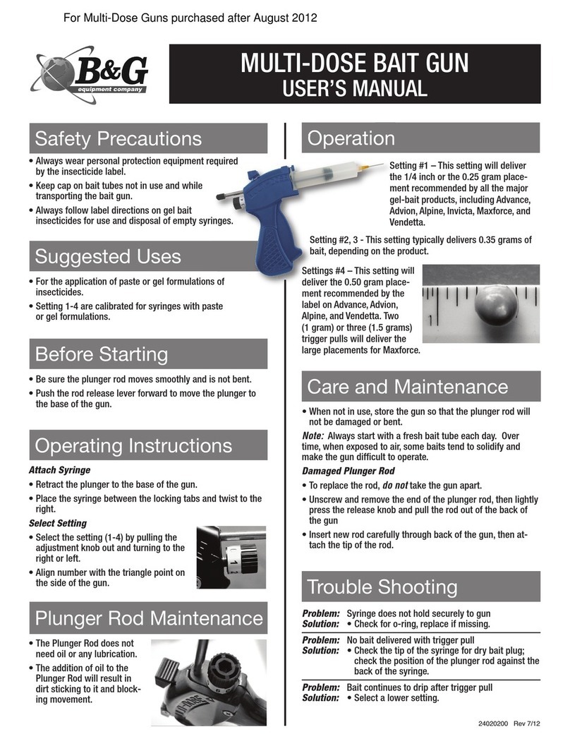 B&G Multi Dose Bait Gun User manual