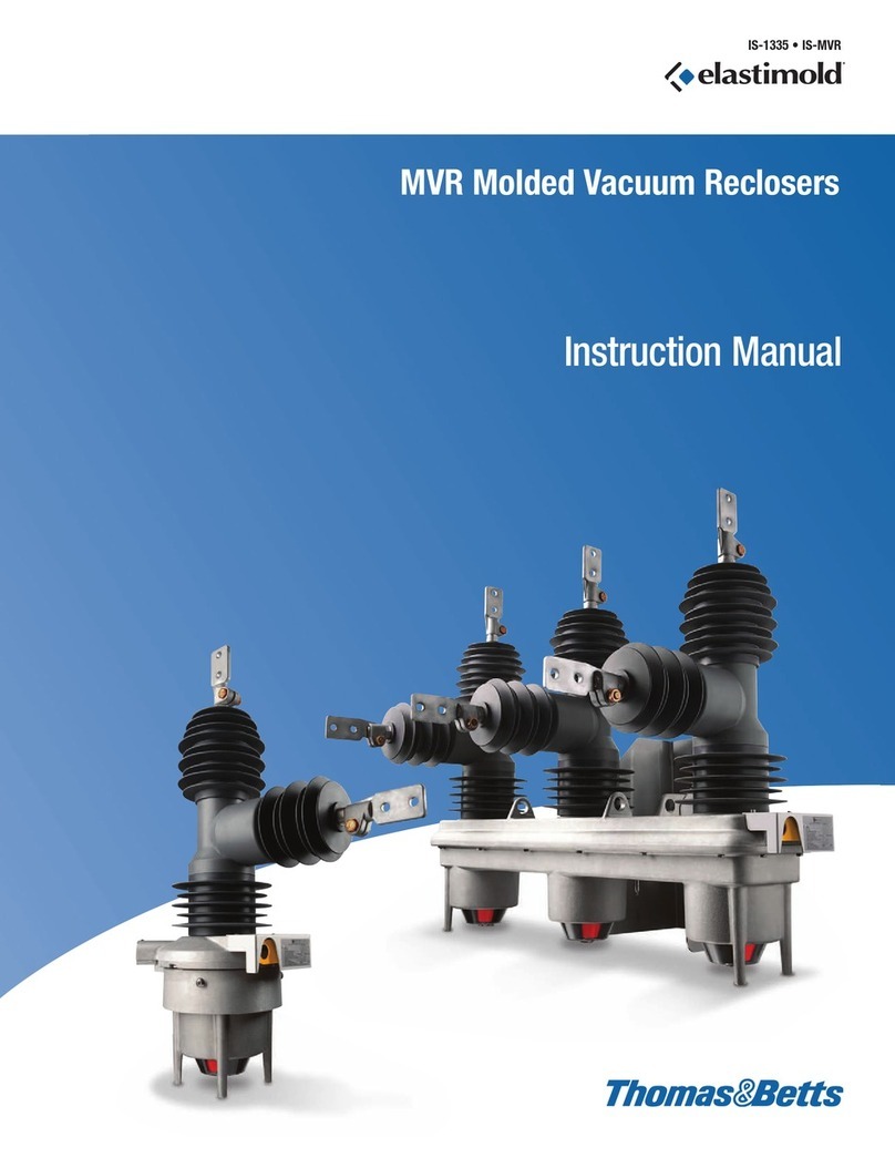Thomas&Betts Elastimold Molded Vacuum Reclosers instruction manual Thomas&Betts Elastimold Molded Vacuum Reclosers instruction manual