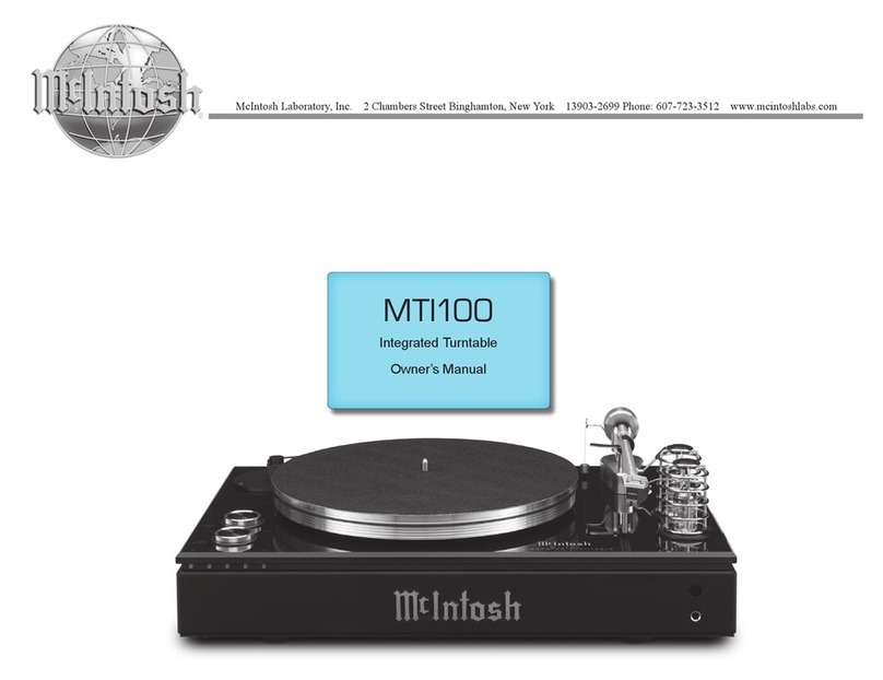 McIntosh MTI100 User manual