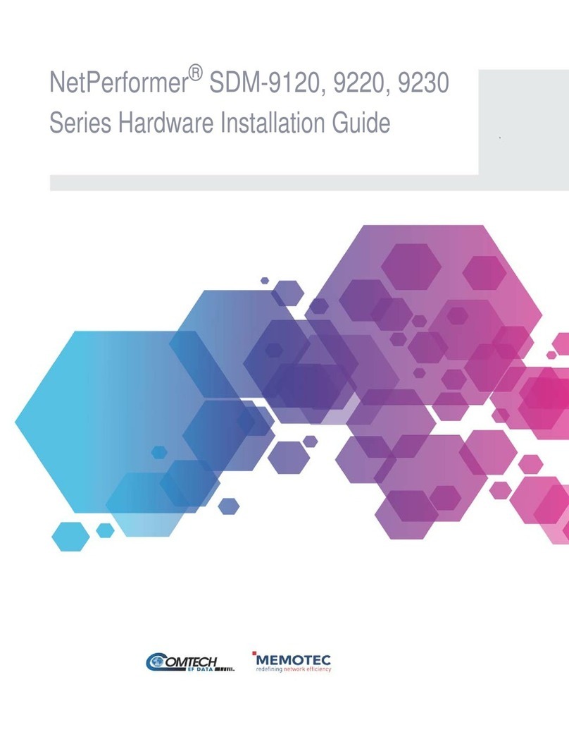 Memotec NetPerformer SDM-9120 Series Hardware installation guide