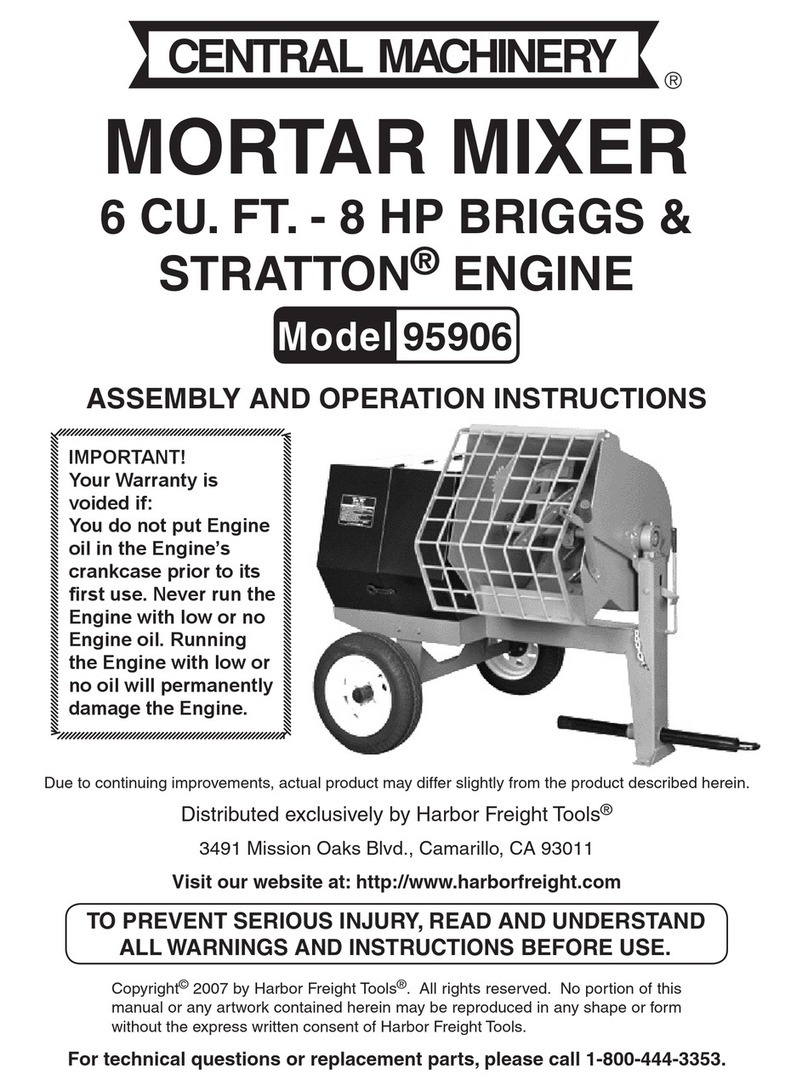 Central Machinery 95906 Assembly and operation instructions