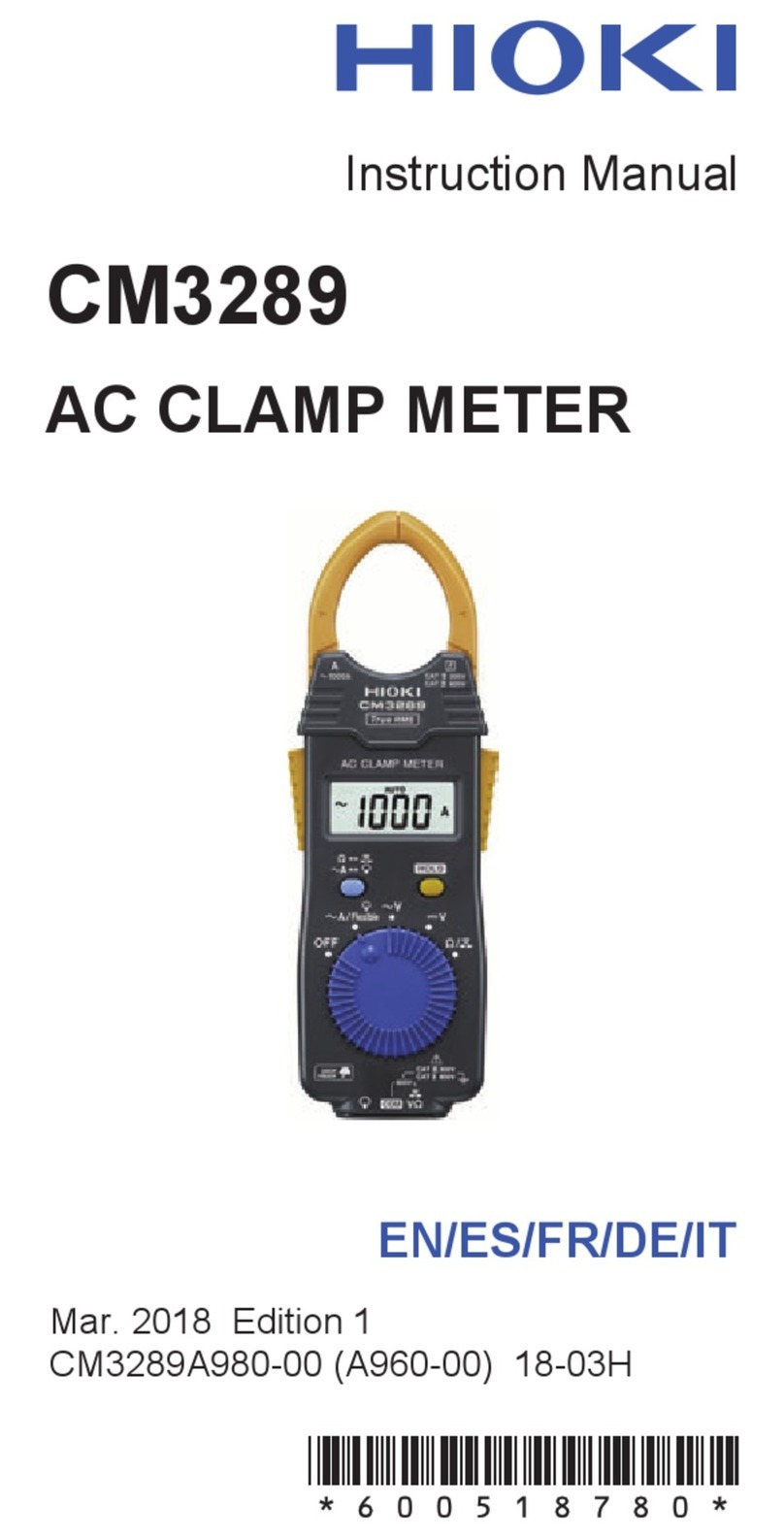 Hioki CM3289 User manual