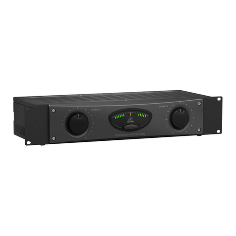 Behringer A800 quick start guide