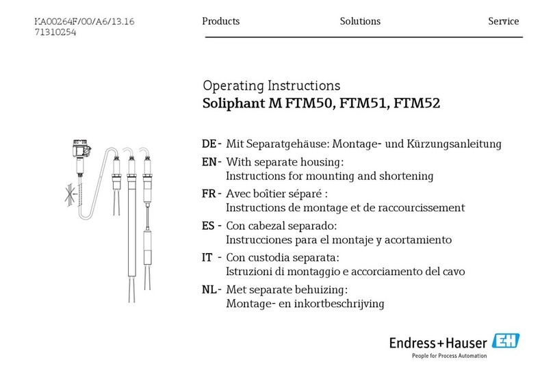 Endress+Hauser Soliphant M FTM50 operating instructions