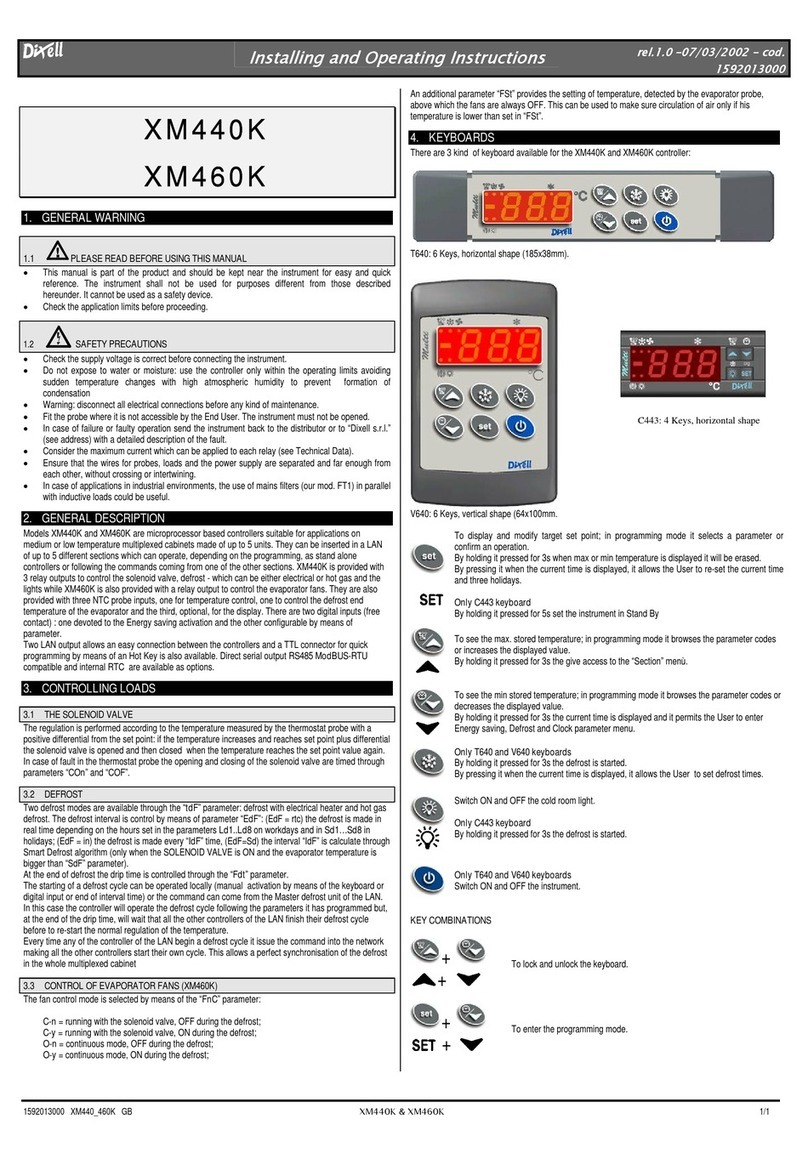 dixell XM440K Wiring diagram