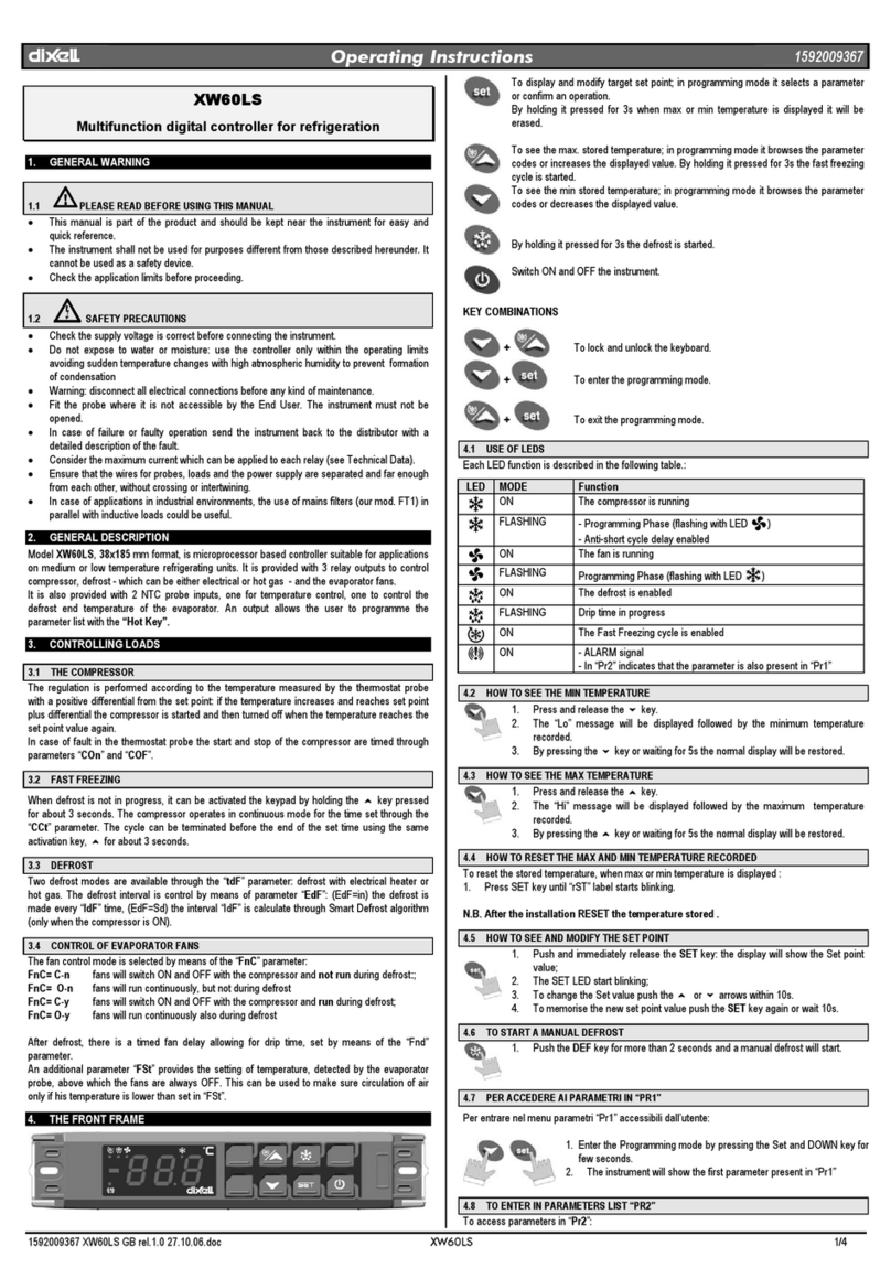 dixell XW60LS User manual