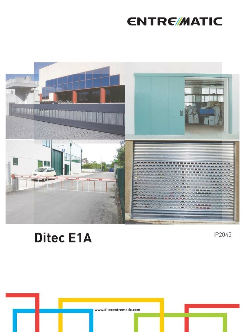 Entrematic Ditec E1A User manual Entrematic Ditec E1A User manual