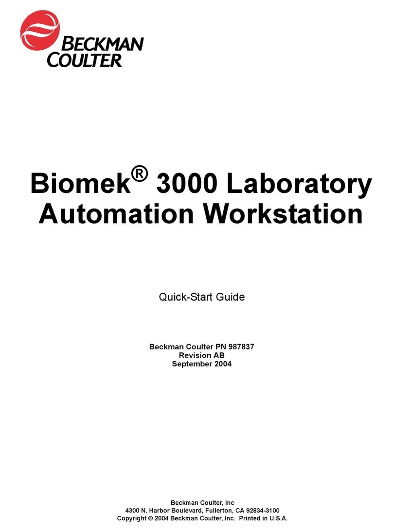 Beckman Coulter Biomek 3000 quick start guide