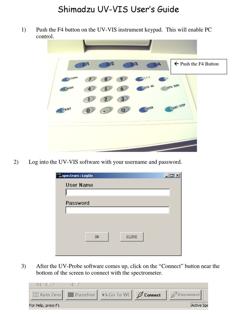 Shimadzu UV-VIS User manual