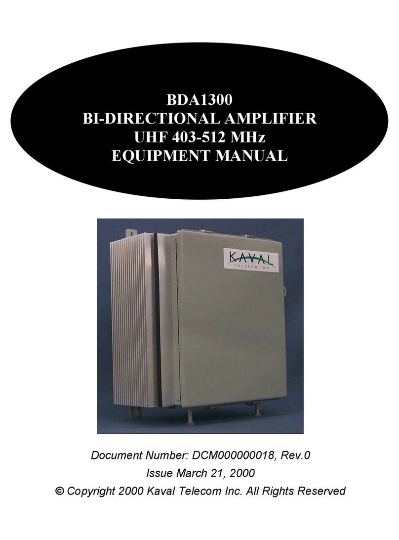 Kaval BDA1300 Equipment manual