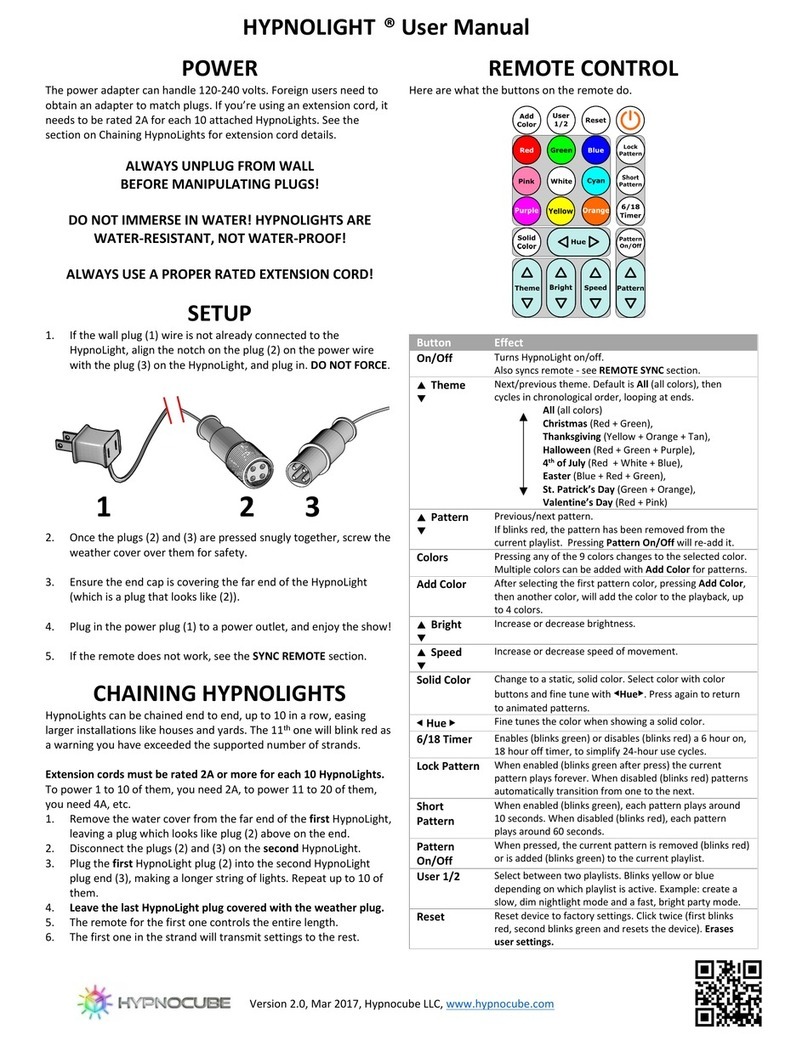 Hypnocube HypnoLight user manual