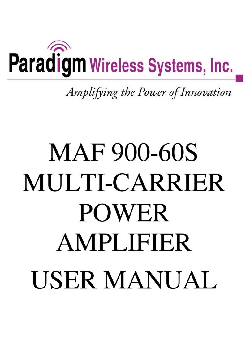 Paradigm MAF 900-60S user manual
