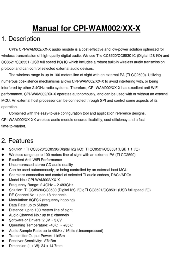 CPI CPI-WAM002 Series manual