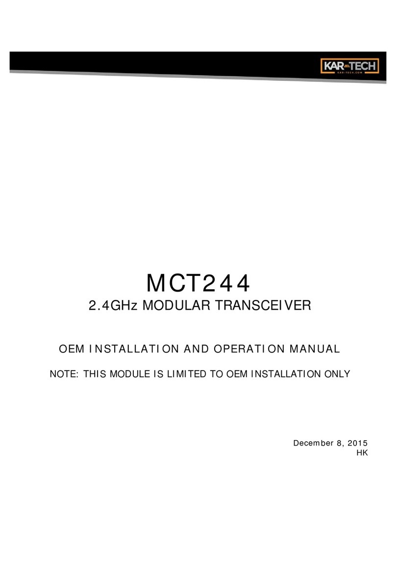 KAR-TECH MCT244 User manual