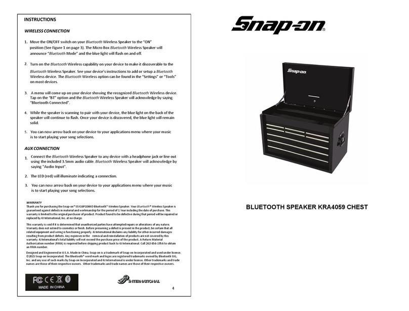 Snap-On KRA4059 CHEST instructions